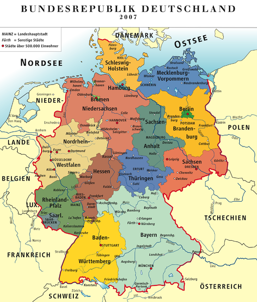 Cartina Germania Berlino