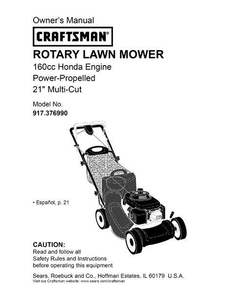 eBook Craftsman Lawn Mowers Owners Manuals