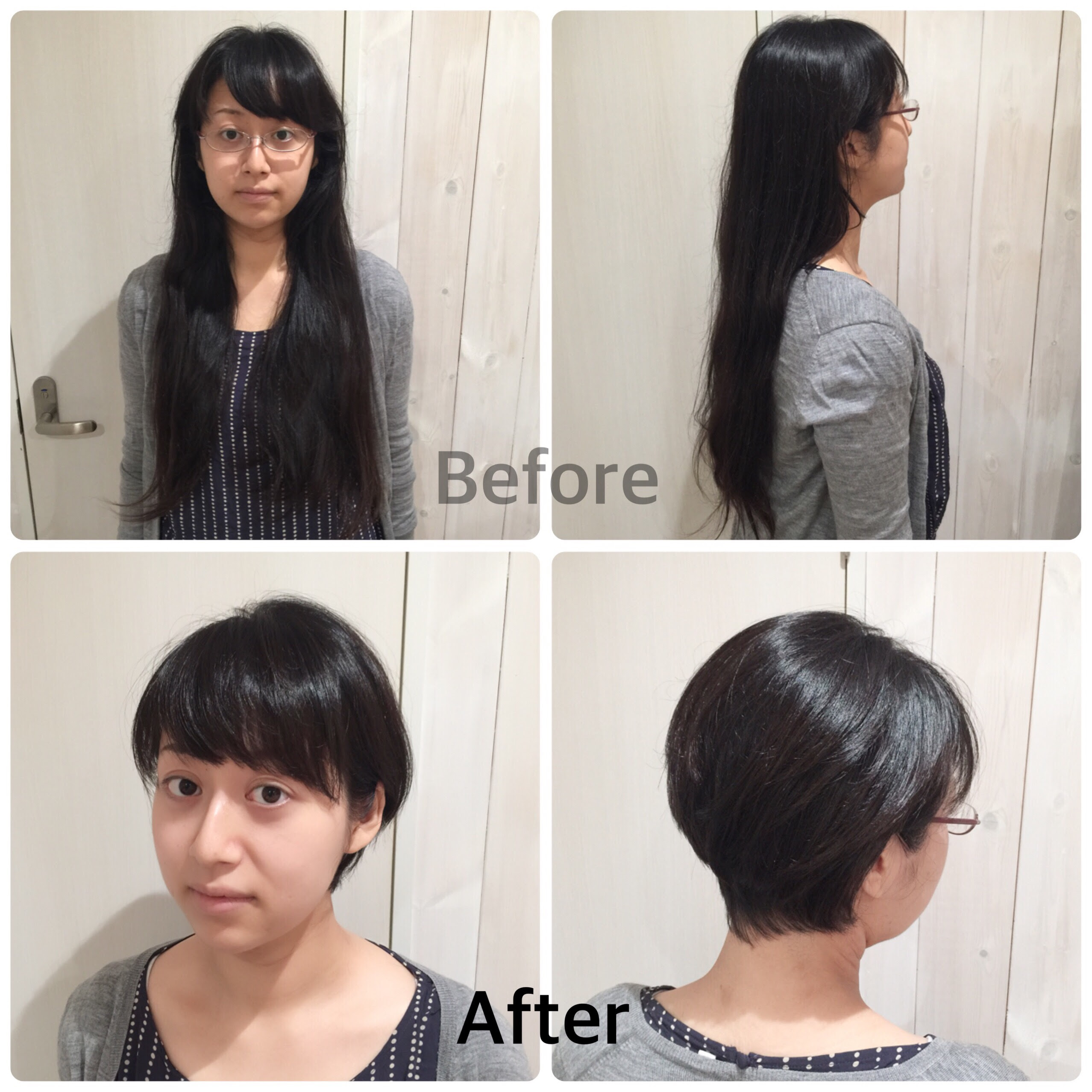 ロングヘアからショートヘアへ大変身 ３年ぶりの美容室でバッサリ
