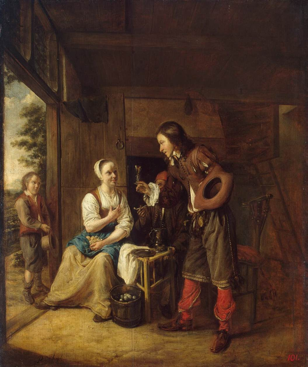 Een schilderij van Pieter de Hooch