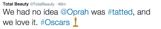 But the Twitter account misidentified Goldberg as Oprah.