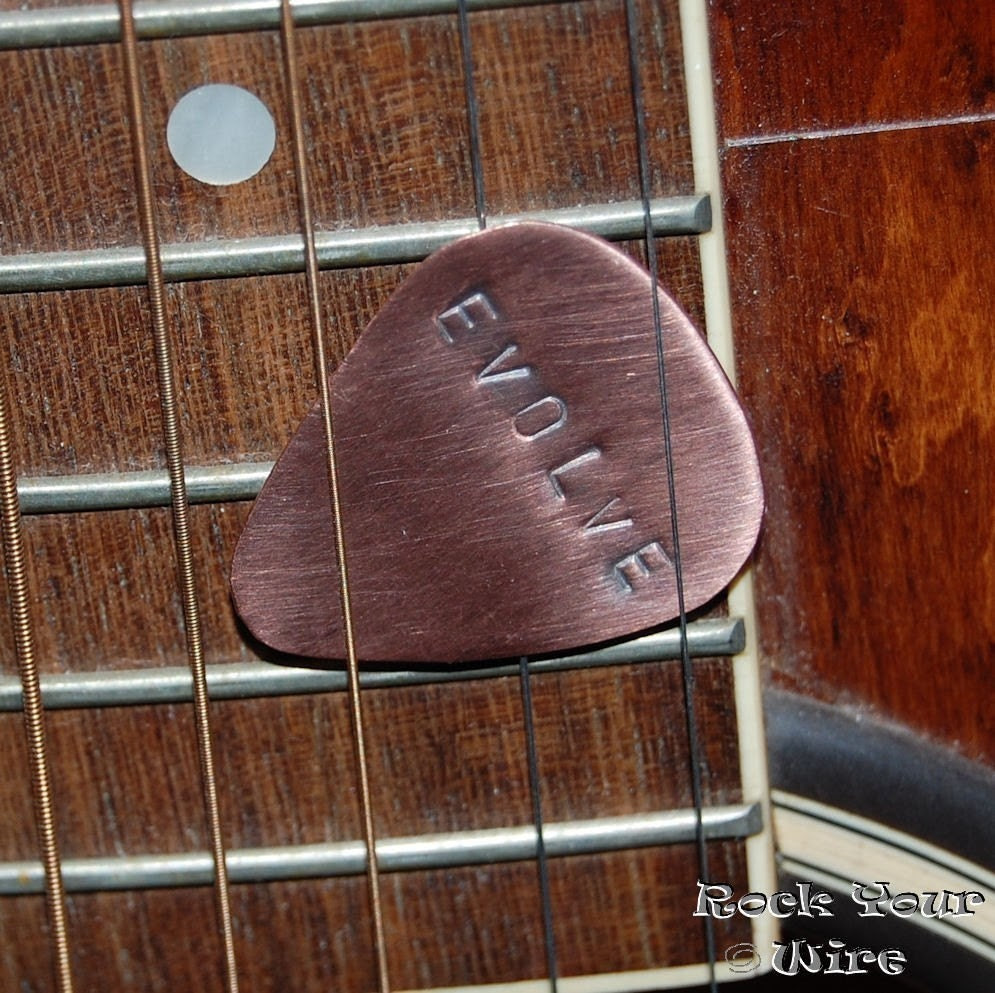 Stamped Copper Guitar Pick - or Unstamped Too - Just Say the Word