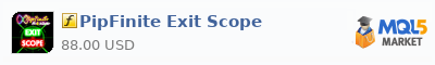 Buy PipFinite Exit Scope customer indicator in the store selling algo trading systems