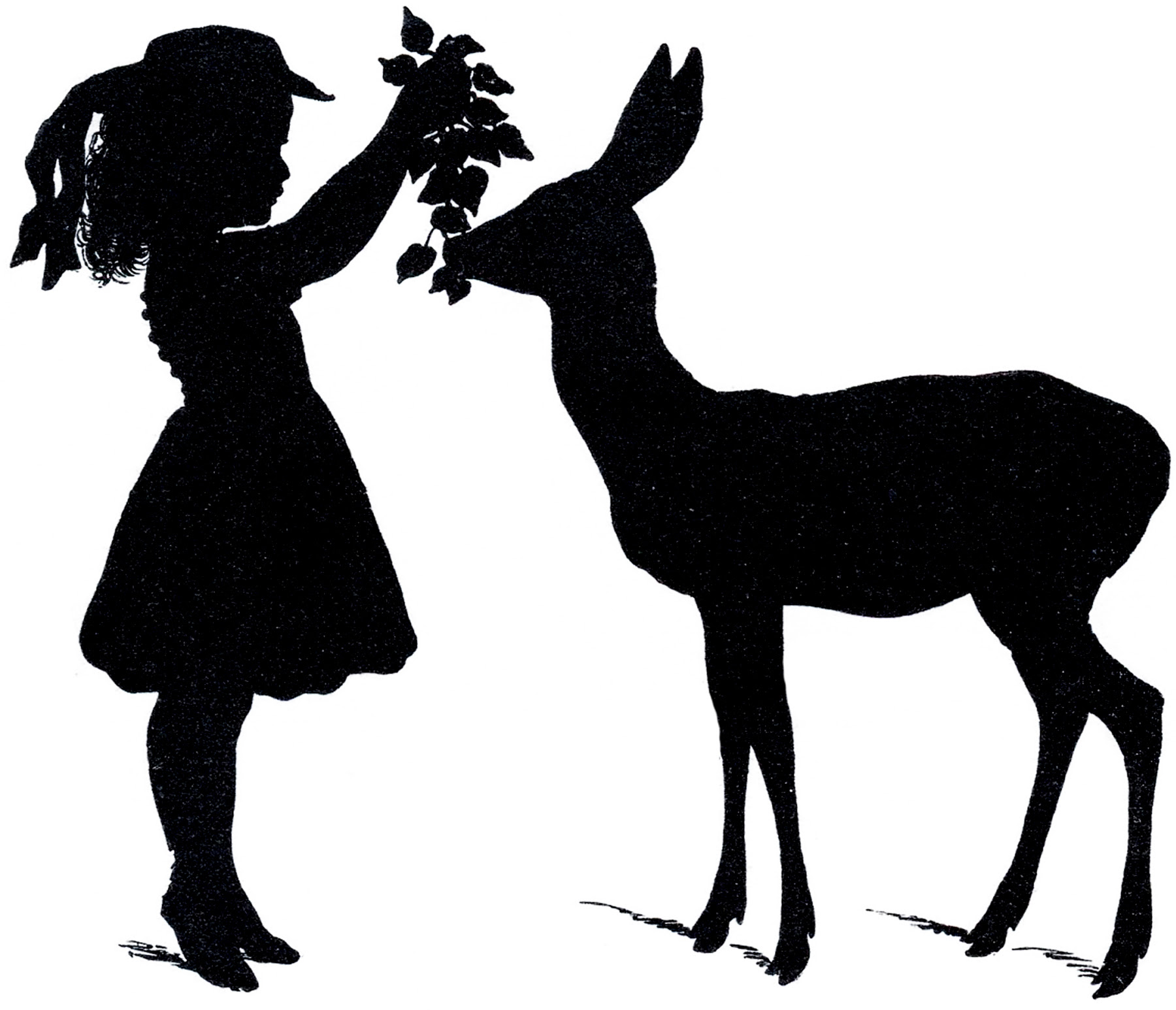 Download Free Deer Silhouette Vectors - Adorable! - The Graphics Fairy