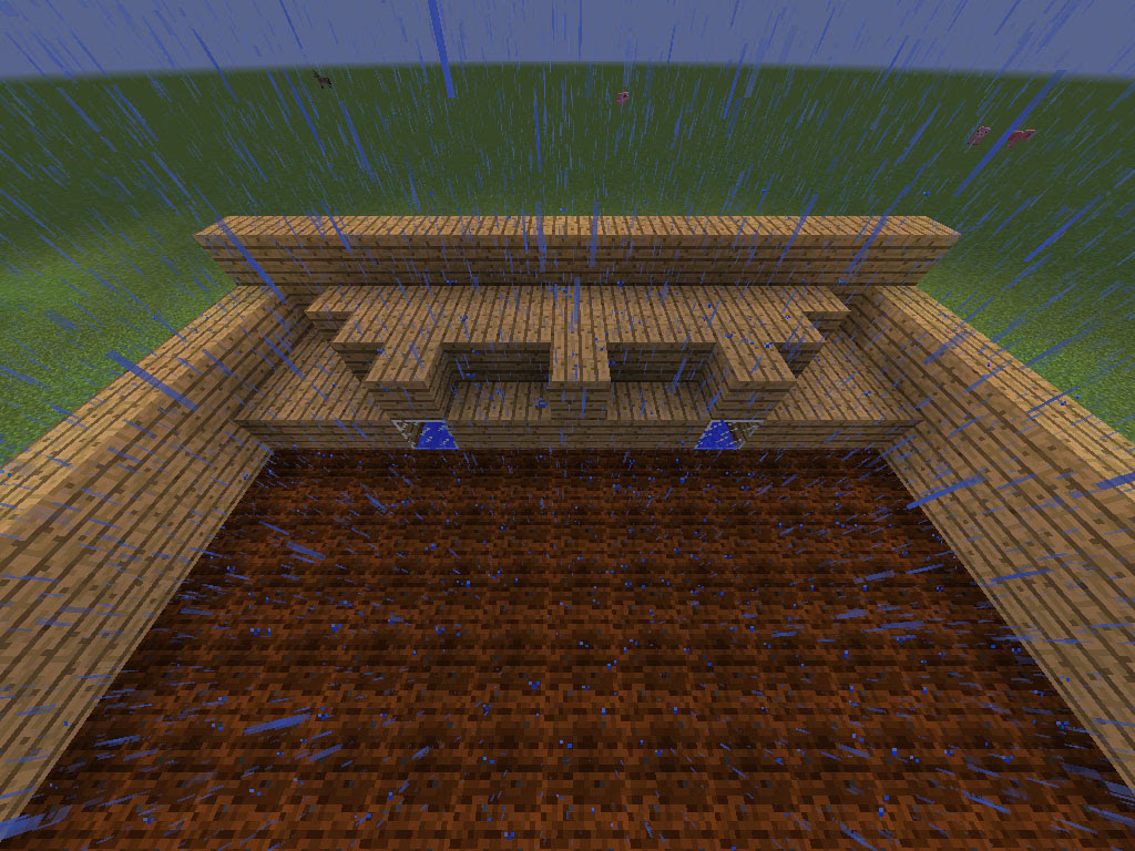 水流式収穫装置の畑を作る ある のマインクラフト日和