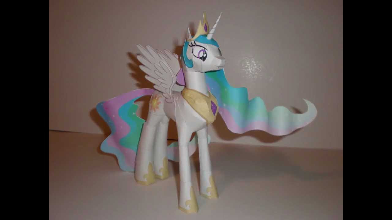 Papercraft Princess Celestia Time-Lapse - YouTube