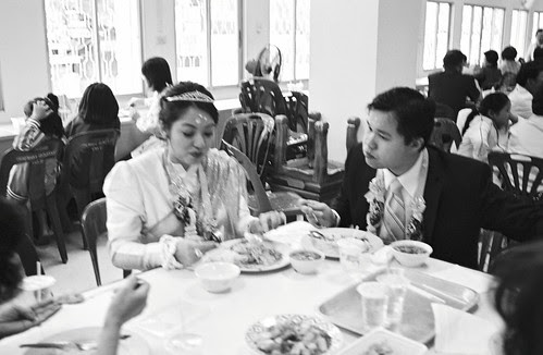 wedding couple actually gets to eat