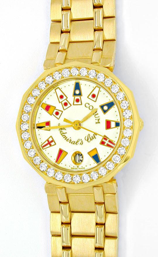 Originalfoto CORUM, ADMIRALS CUP DAMEN GOLD DIAMANTEN GEPRÜFT NEUZ.!