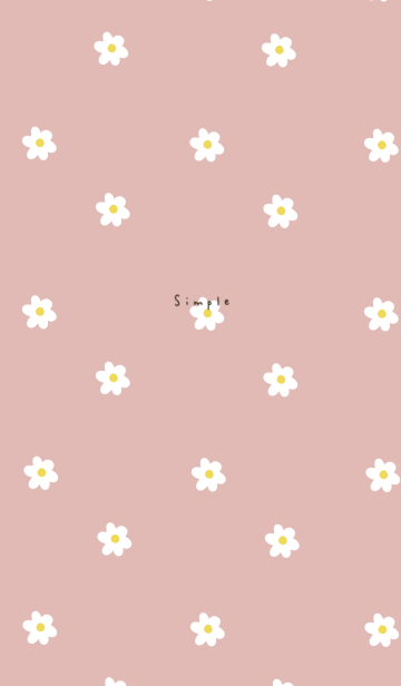 ピンクベージュと白いお花 Line着せかえ 370円