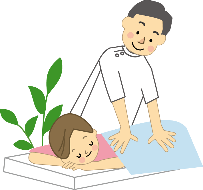マッサージ 鍼灸 整体 整骨のイラスト無料素材