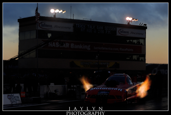 NHRA funny car Bob Tasca III, flames