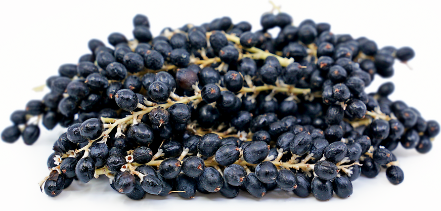 palm tree berry that is black purple in color