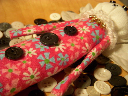 A Spring Night Art Doll on Buttons