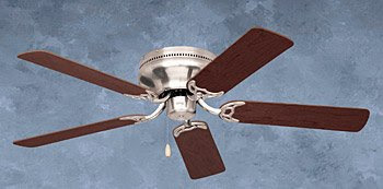 Emerson CF805SBS Snugger Indoor Ceiling Fan, 52-Inch Blade Span, Brushed Steel Finish and Dark Cherry/Mahogany Blades