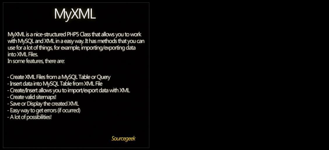 MyXML---Work-with-MySQL+XML-Preview---CodeCanyon