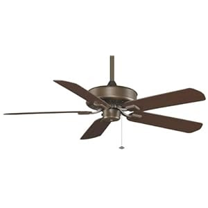 Fanimation TF910AZ 50-Inch Edgewood Wet Location 5-Blade Ceiling Fan, Aged Bronze