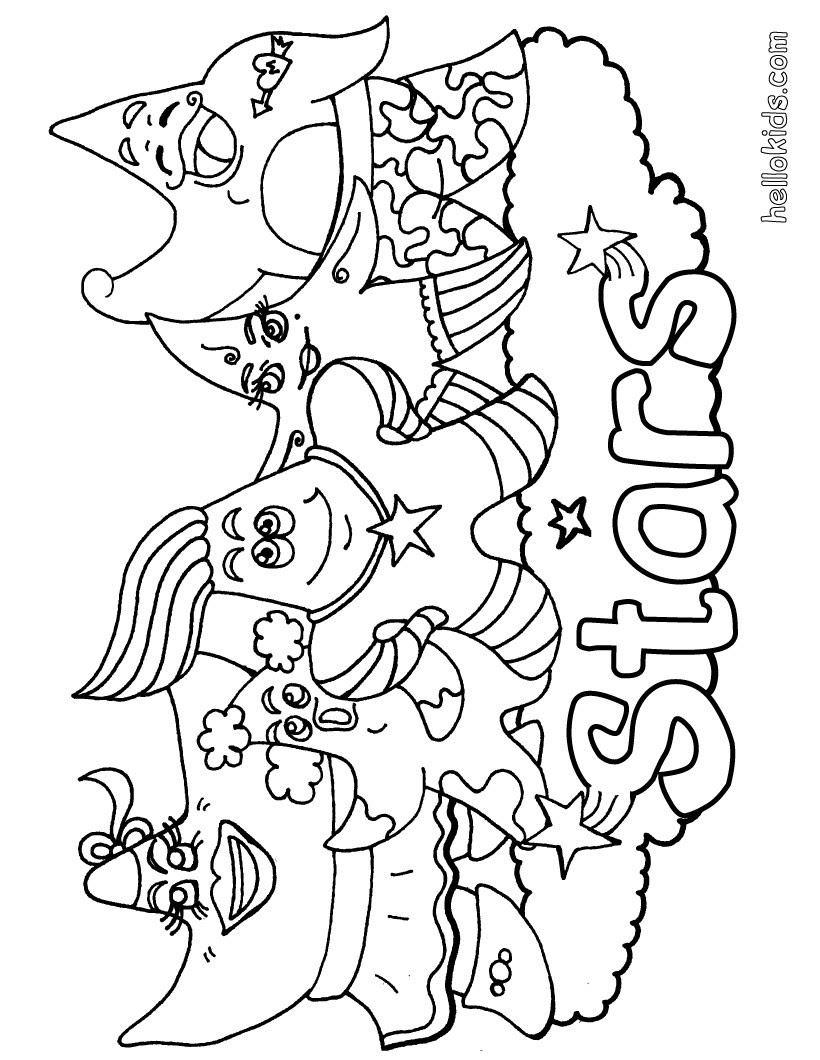 Sea star Sea star coloring page