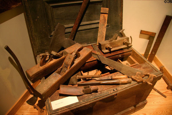 Woodworking tools at Historical Museum of Iowa. Des Moines 