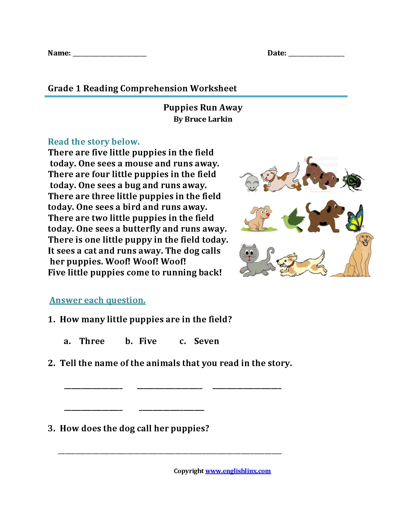 Reading Worksheets