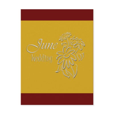 june weddings post card