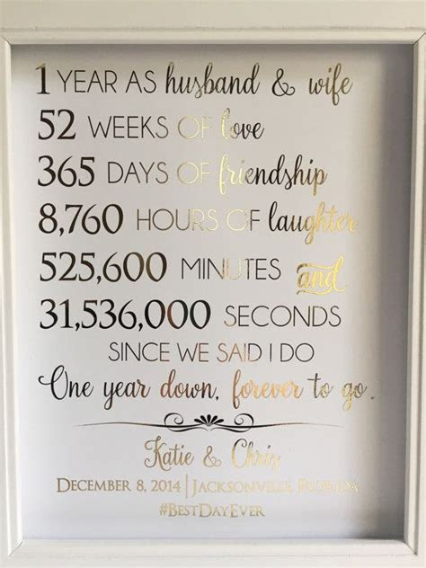 First 1st Anniversary Gift   Anniversary Gift   For  