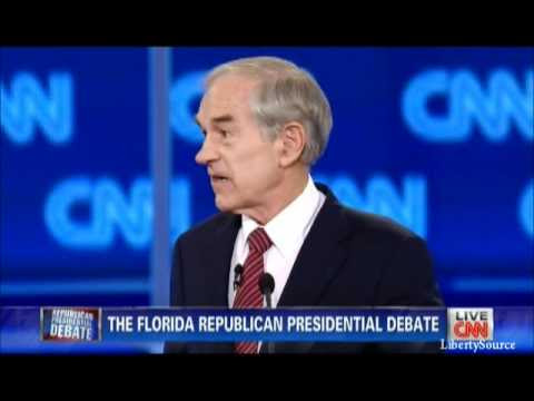 Ron Paul calls out Newt Gingrich CNN Florida Republican Debate 1/26/12