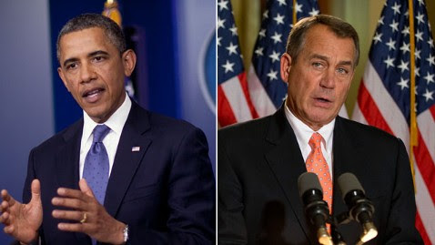 ap obama boehner split nt 121231 wblog Sequester Begins But Government Shutdown Looks Unlikely