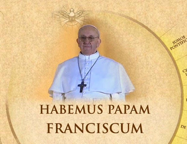 Imagem publicada no site do Vaticano anuncia o argentino Jorge Mario Bergoglio como novo papa (Foto: Reprodução)