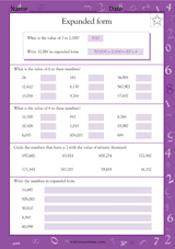 Expanded Form - Math Practice Worksheet (Grade 5) - TeacherVision.com