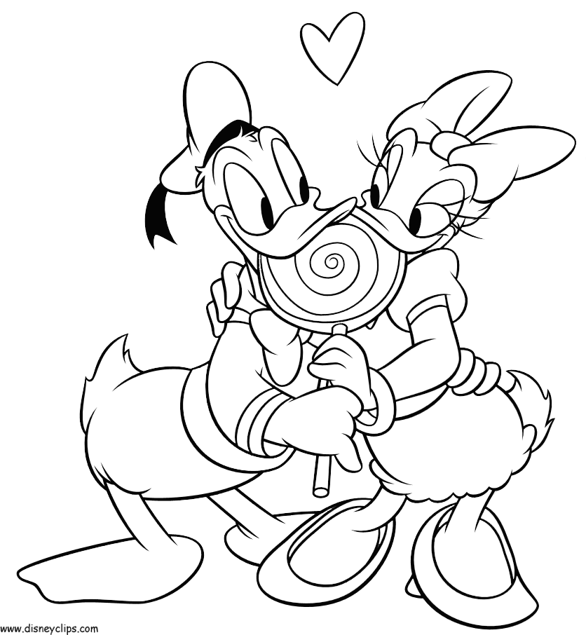 Daisy And Donald Duck Coloring Pages - Coloring Home
