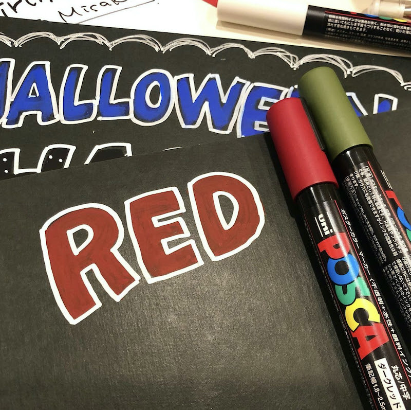 おしゃれな黒pop ポスカのレア色と黒いpop用紙で手書きpopがぐぐっとおしゃれになっちゃう みさきのpop