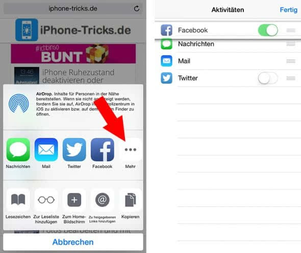 Iphone aktivitäten einstellen
