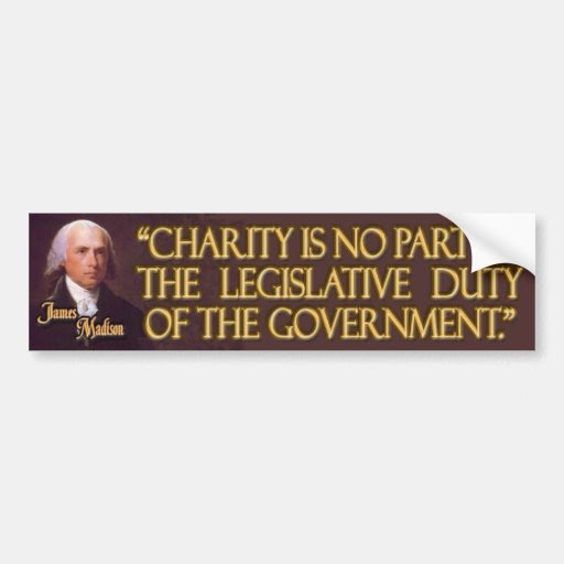 charity for paper water James President  Zazzle Charity on  Bumper Quote Sticker Madison