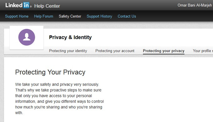 linkedin privacy لينكد إن تُضيف ميزة الحجب لمستخدمي الشبكة