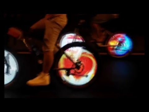 YQ8007 DIY Programmable Bicycle Wheel Light RGB 3528 144pcs LED IPX6 Waterproof for 26 inch Bike Wheel