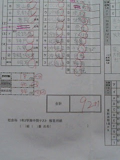 中１社会二学期中間テスト 向田塾