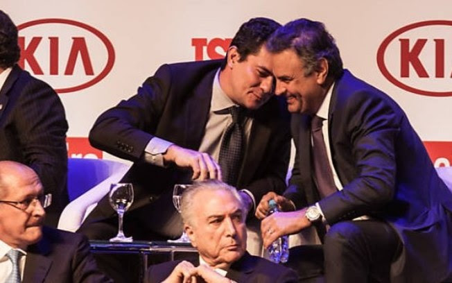 Resultado de imagem para moro com temer e aecio