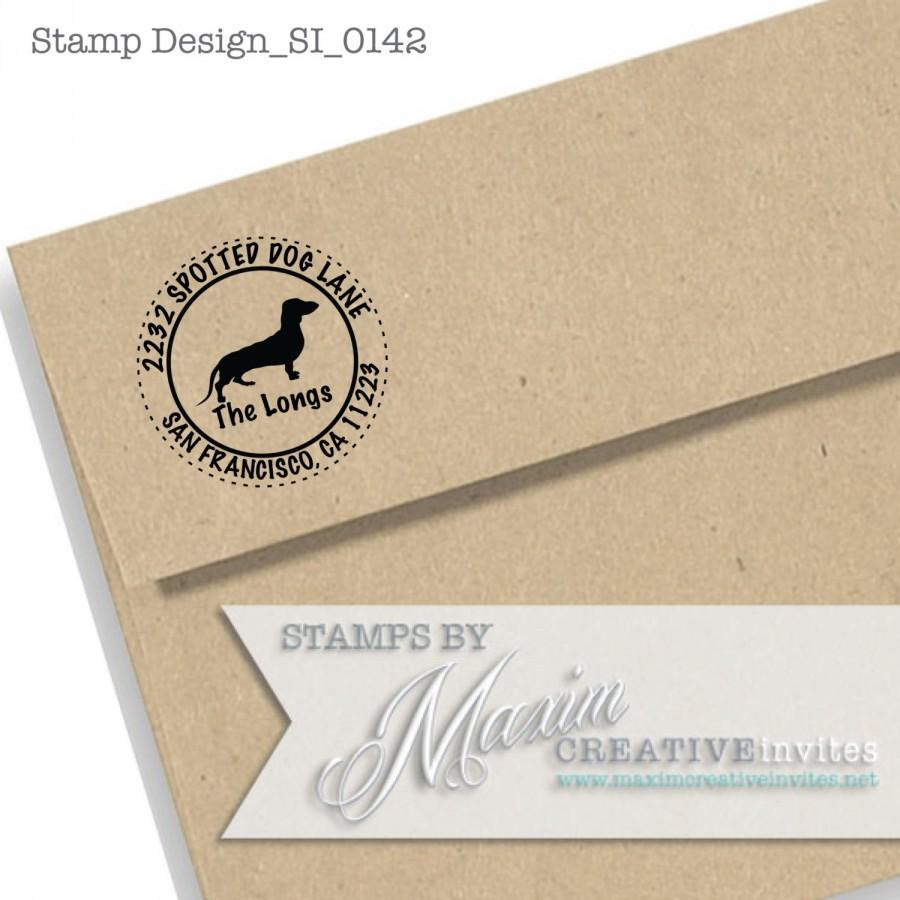 Personalized Dachshund Dog Self Inking Rubber Stamp Gift ...