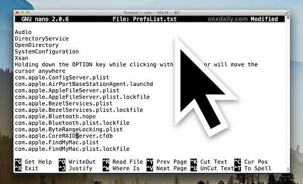 Move the cursor to any mouse position in Terminal