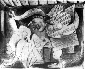 Imagini pentru muerte de marat picasso