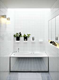 Bathroom Design Tool on White Ceramic Tile Helps This Bathtub Enclosure Feel Bigger Than It
