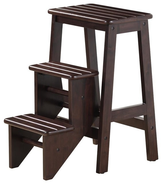 Boraam 24" Step Stool in Cappuccino - Modern - Ladders And ... Here's a classic project that both steps up and provides overflow seating.
