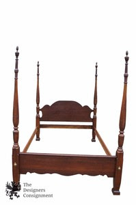 Kincaid Furniture Mahogany 4 Poster Rice Carved Queen Size ...