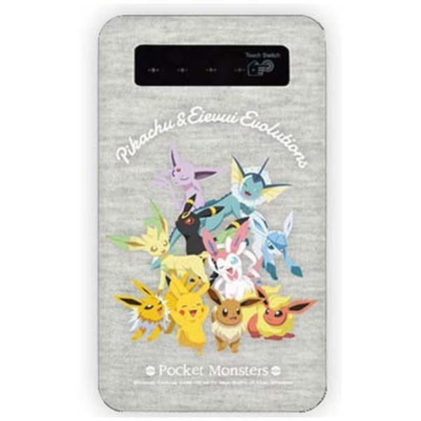 送料無料 ポケットモンスター 薄型 軽量モバイルバッテリー 4000mah ピカチュウ イーブイ進化形 Usb出力リチウムイオンポリマー充電器 Poke 552b アダチカメラ