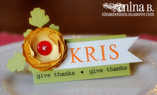 Place Setting Place Card