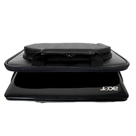 CaseCrown Mini-Notebook Premium Memory Foam Pouch Case with Front Pocket - (Black)