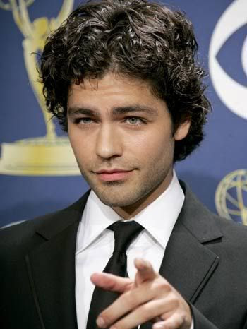 Adrian Grenier curly formal hairstyle. Adrian has naturally curly hair that 