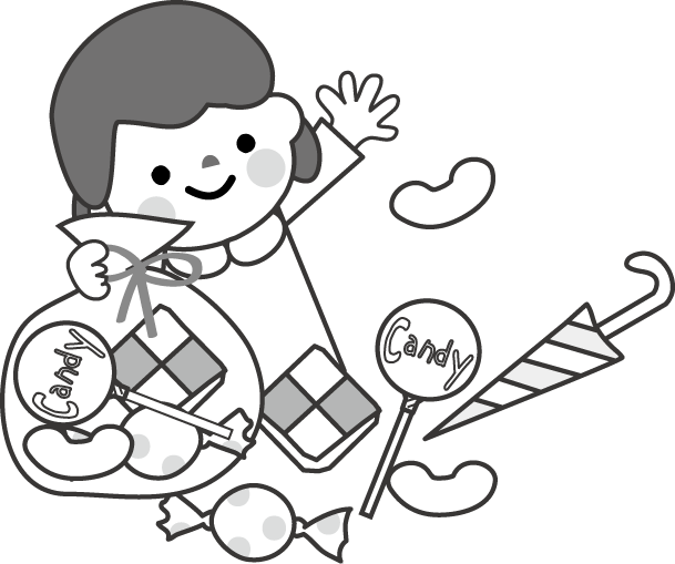 お菓子すくいイラスト無料素材