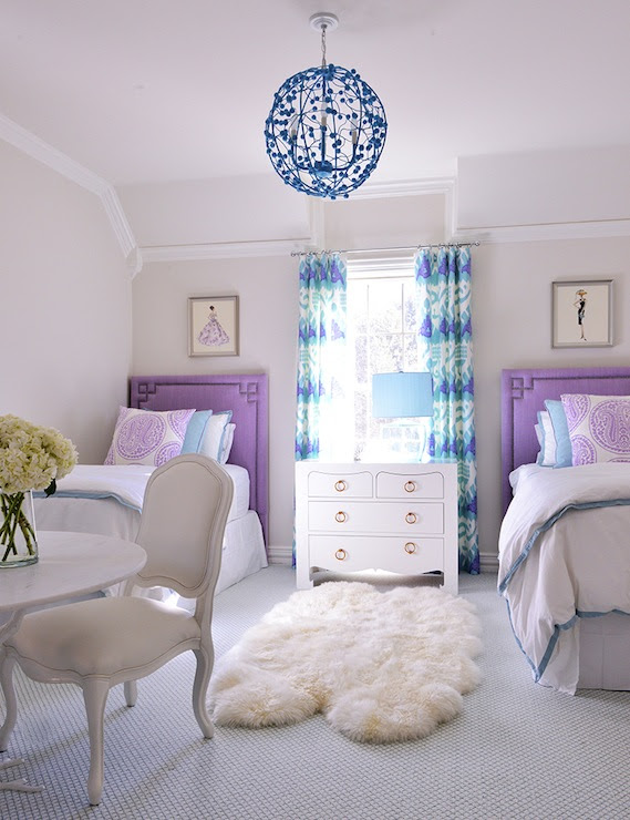 Greek Key Headboard - Contemporary - girl's room - Tracy ...