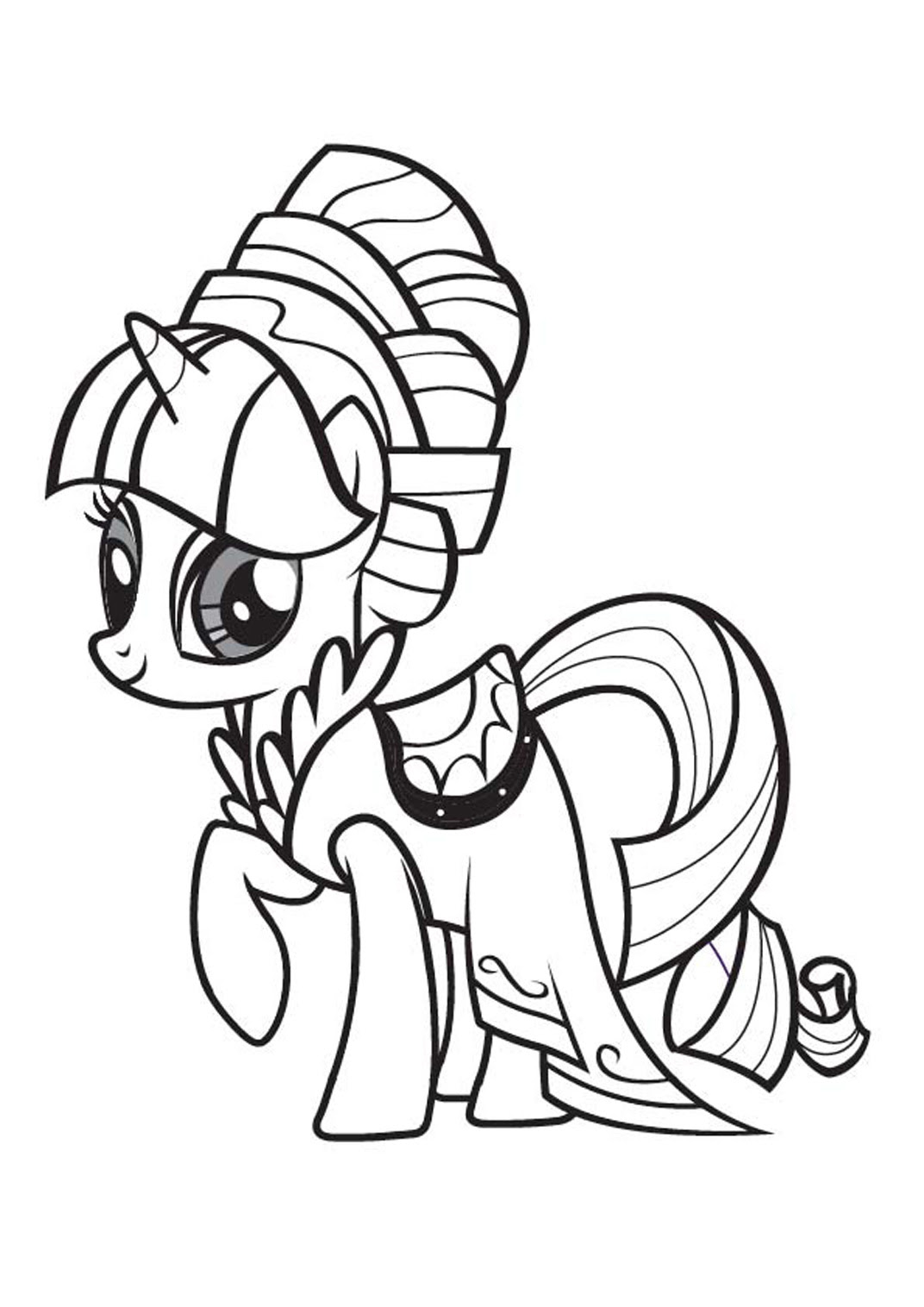 Coloriage de poney gratuit   imprimer et colorier Coloriage my little poney